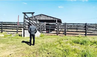  ??  ?? Corral de uno de los establecim­ientos ganaderos vinculados a la familia del diputado abdista Miguel Cuevas. Su ganadera figura a nombre de su hijo menor, que no posee empleo alguno.