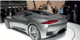 ??  ?? Infiniti Emerg-E showed future design direction for Nissan’s luxury brand.