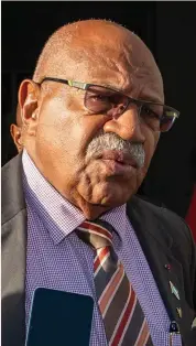  ?? Photo: Leon Lord ?? Prime Minister Sitiveni Rabuka.