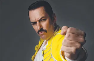  ?? Picture: DANIEL WILKINS ?? MEMORIES: Thomas Crane performs as Freddie Mercury.