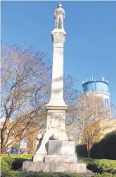  ?? JEFF HAMPTON/STAFF ?? A Confederat­e monument in Elizabeth City must be moved soon, but has no place to go.