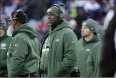  ?? STEVEN SENNE - THE ASSOCIATED PRESS ?? New York Jets head coach Todd Bowles watches from the sideline during the first half of a game against the New England Patriots on Sunday, in Foxborough, Mass.