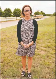  ?? (AP/LM Otero) ?? Shawna Jensen stands for a portrait Sept. 24 in Mansfield, Texas. Over the course of Donald Trump’s first term, as Jensen grew more alarmed by the president’s actions, her stance on many issues started to shift.