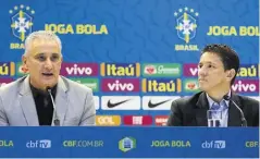  ?? CORTESÍA ?? Tite y Juninho, técnico y asistente de Brasil.