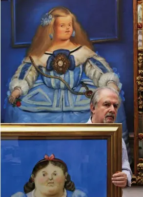  ??  ?? BOTERO’S BOUNTY The artist discovered his exaggerate­d style when he drew a disproport­ionately small hole for a mandolin and noticed how it immediatel­y conveyed a message of monumental­ity.