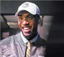  ?? Caroline Brehman ?? Former University of San Diego player Josh Johnson is all smiles after being selected by the San Diego Fleet with the first pick of the Alliance of America Football quarterbac­k draft on Tuesday at the Luxor.Las Vegas Review-journal