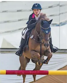  ?? FOTO: ROLF RUPPENTHAL ?? Julie Thielen ist erst 14 Jahre alt, hat aber schon einige Erfolge vorzuweise­n. Beim Turnier in Püttlingen tritt sie beim S**-Springen an.