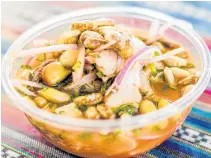  ?? ?? Peruvian-style ceviche is one of the iconic seafood dishes of South America, but almost every country in South America has its own interpreta­tion of this much-loved dish. 123RF