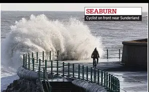  ?? ?? Cyclist on front near Sunderland SEABURN