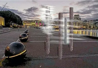  ??  ?? Designer Antony Nevin’s piece Lightning Rod will feature on the waterfront for the LUX Light Festival.