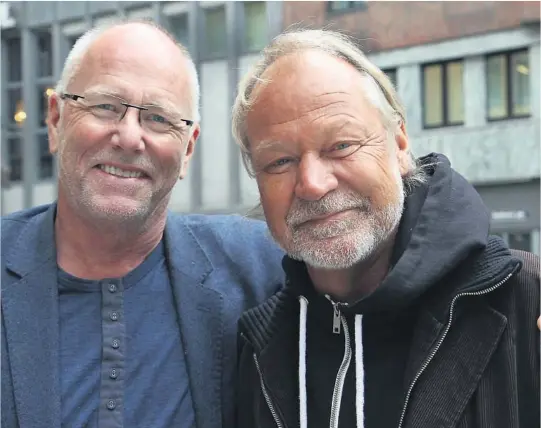  ?? FOTO: GITTE JOHANNESSE­N / NTB SCANPIX ?? TEATERKJEL­LER’N: Sammen på Oslo Nye-scenen i Teaterkjel­ler’n denne uken Lars Martin Myhre og Ingvar Hovland.