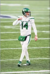  ?? Stew Milne / Associated Press ?? The Jets have until May to exercise the fifth-year option on quarterbac­k Sam Darnold, worth $25 million fully guaranteed.