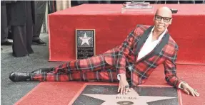  ?? AMANDA EDWARDS/GETTY IMAGES ?? RuPaul has an Emmy and a Critic’s Choice Award for “RuPaul’s Drag Race.” Now, the host has a star on the Hollywood Walk of Fame.