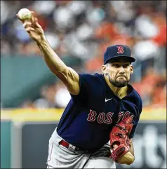  ?? TONY GUTIERREZ/AP ?? Down 3-2 to the Astros in the ALCS, the Red Sox hope right-hander Nathan Eovaldi gives them a solid start in tonight’s Game 6 as the series shifts back to Houston. Eovaldi got the win in Game 2 in Houston and took the loss in relief in Game 4 on Tuesday at Fenway Park.