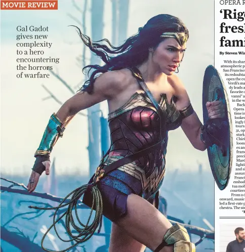  ?? Clay Enos / DC Comics-Warner Bros. Pictures ?? Gal Gadot as Diana, who’s plunged into World War I.