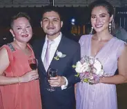  ??  ?? Natalia Jacinto, Michael Macasas, Michele Gumabao