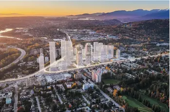  ??  ?? Enormous multi-use City of Lougheed to rise on 40-acre site in Burnaby.