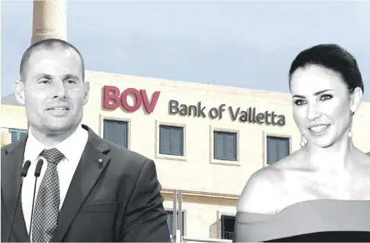  ?? ?? Robert Abela and his wife Lydia’s accounts came under scrutiny by BOV.