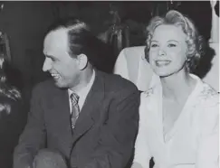  ??  ?? 0 Bibi Andersson with Ingmar Bergman in 1959