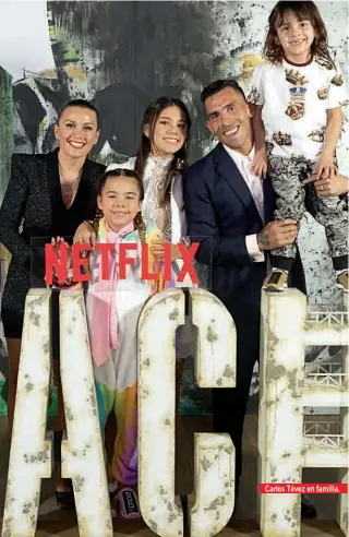  ??  ?? Carlos Tévez en familia.