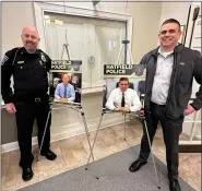  ?? PHOTO COURTESY OF HATFIELD PD ?? Outgoing Hatfield police Lieutenant Jay Ciarlello, left, and Detective Sergeant Rich Hoffner pose in a farewell ceremony on Friday, March 3 2023.