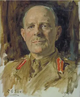 ??  ?? Reginald Eves, General the Viscount Gort VC, GCB, CBE, DSO, MVO, MC, 1940,
IWM, London. Oil on Panel ©Imperial War Museum