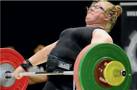  ?? KEVIN STENT/FAIRFAX NZ ?? Tracey Lambrechs has reportedly lost 17kgs to compete in the under 90kg category for New Zealand at the Commonweal­th Games.