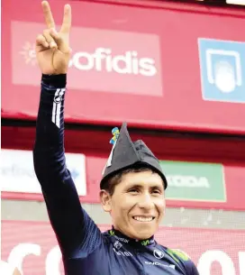  ?? FOTO ?? Con su triunfo de ayer, Nairo Quintana logró su victoria 27 en el Protour, la tercera esta temporada.