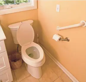  ?? MIKE DE SISTI / MILWAUKEE JOURNAL SENTINEL ?? Barry Zuckerman added handrails and a wheelchair-compatible toilet in his Fox Point home.