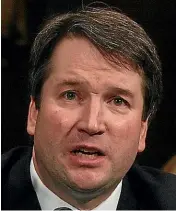  ??  ?? Brett Kavanaugh ruled in 2017 that the government cannot tell social media firms which content to post or favour.