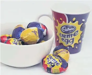  ??  ?? Cadbury Creme Eggs are ampng the nation’s favourite