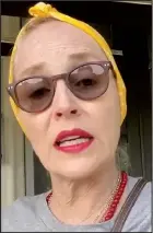  ?? — SHARON STONE/INSTAGRAM ?? Sharon Stone posts a video on how to create a ‘Safe Room’ in a home.