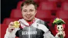  ??  ?? Valentin Baus won a surprise table tennis gold for Germany