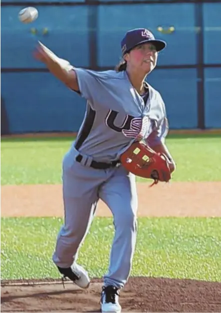  ?? COURTESY PHOTO ?? HER DREAM LIVES ON: Marti Sementelli, who was born in Newton and currently resides in Boston, will take the mound for Team USA in the Women’s World Cup this week in Viera, Fla.