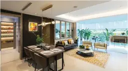  ?? SAMUEL ISAAC CHUA/THE EDGE SINGAPORE ?? The showflat of a three-bedroom unit, where prices are from $4.85 million ($3,387 psf)