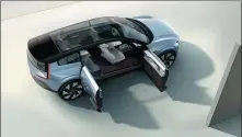  ?? PROVIDED TO CHINA DAILY ?? Volvo unveils the electric Recharge designed concept last week. The concept model features a new and more modern body scale.