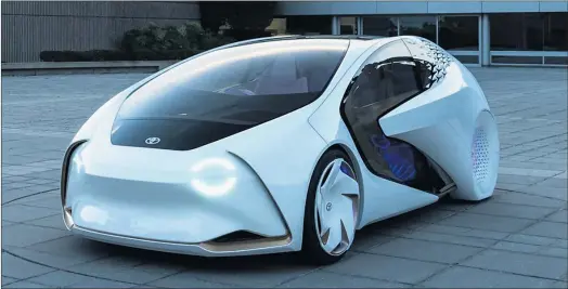  ??  ?? FUTURE PROOF: Toyota has embraced tech startups by offering venture capital FINANCING and potential collaborat­ion on technologi­es to drive cars of the future such as the Toyota Concept-i.