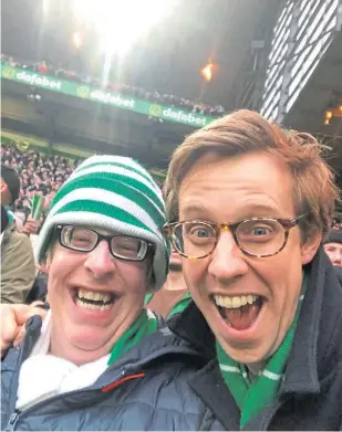  ??  ?? Celtic fan James Cox, above with brother Geordie, and below. His mother said: “We are very, very sad to lose him, but we also feel very lucky to have had him for 36 years.”