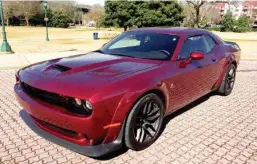  ?? STAFF PHOTO BY MARK KENNEDY ?? The 2019 Dodge Challenger has a throwback design that brings out the beast in boomers.