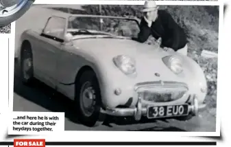  ??  ?? …and here he is with the car during their heydays together.