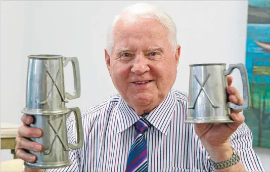  ?? Photo: MURRAY WILSON/ FAIRFAX NZ ?? Three Freyberg Rosebowls: John Andrews is one of only six Manawatu- Wanganui players to have won the national interprovi­ncial title three times.