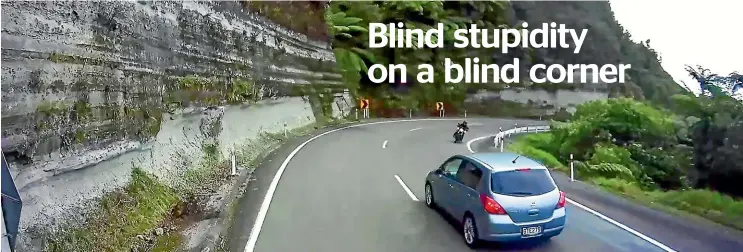  ??  ?? In more than 40 years of driving, Taranaki trucker Chris Wise thought he had seen everything. And then an impatient driver overtook him on a blind corner near the Mt Messenger tunnel, straight onto the path of an oncoming motorcycli­st.