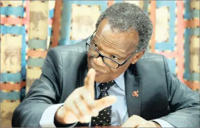  ??  ?? BOWING OUT: Prince Mangosuthu Buthelezi during an interview with Independen­t Media at the IFP’s Durban office.