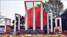  ??  ?? The Martyrs Memorial at the Dhaka University campus.