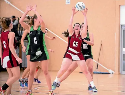  ??  ?? Upper Hutt Maidstone United’s Kathleen Beckett in Super League netball action.