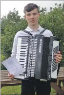  ??  ?? Seamus Buchanan who won the 13-18 years accordion competitio­n.