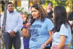  ?? Christian Abraham / Hearst Connecticu­t Media ?? Barbara Lopez at a rally in Bridgeport in 2017. Lopez, director of Make the Road Connecticu­t, said they have been working to improve language access for children and parents, calling it critical for student achievemen­t and parent engagement.