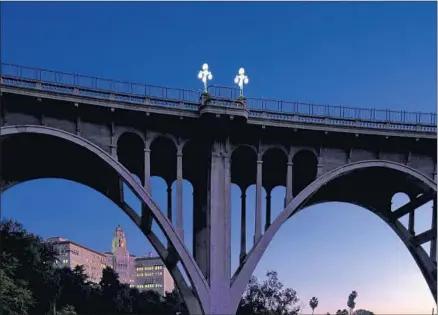  ?? Ricardo Dearatanha Los Angeles Times ?? VETERANS provided a weeklong watch on the Colorado Street Bridge, a. k. a. Suicide Bridge, to raise awareness of veteran suicide.