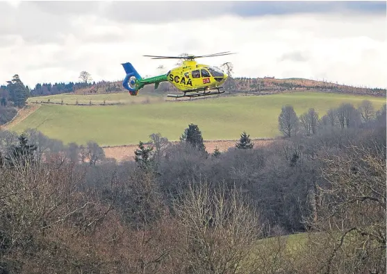  ??  ?? Scotland’s charity air ambulance joined in the search for the missing boy.