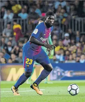  ?? FOTO: MANEL MONTILLA ?? Samuel Umtiti, de 24 años, lleva una temporada y media en el Camp Nou